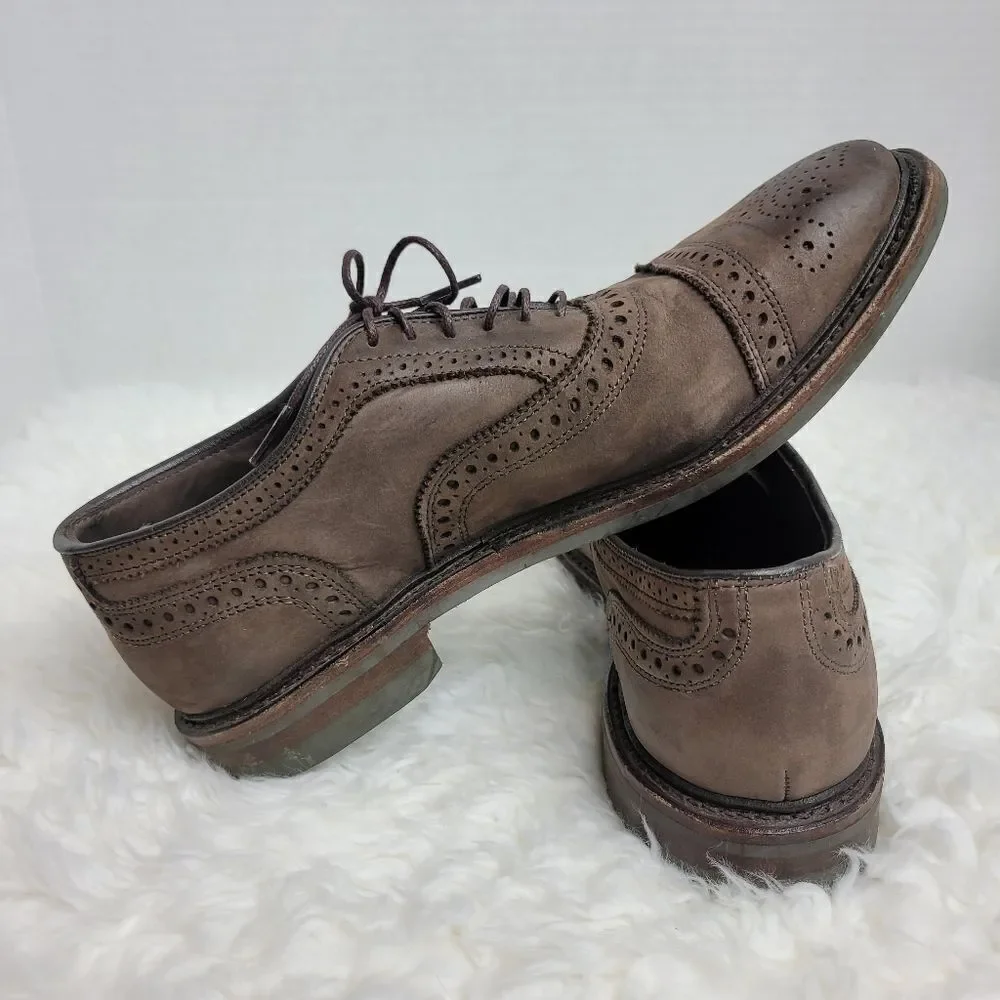 Allen Edmonds Strandmok Mens Size 8 D  Brown Nubuck Suede Dainite Rubber Sole